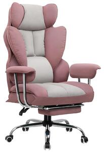 Sedia da gaming - Sedia da ufficio - Design ergonomico - Rivestimento in tessuto - Regolabile in altezza - Girevole con rotelle - Braccioli - Fino a 150 kg - Rosa