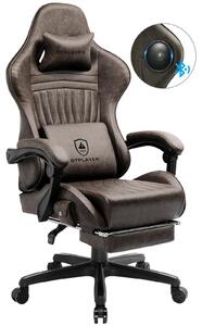 Sedia da gaming e da ufficio - ACE-PRO - Ergonomica - Girevole - In pelle - Braccioli - Rotelle - 130×59×55 cm - Khaki