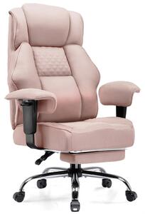 GT216 - Sedia da ufficio - Ergonomica - Regolabile in altezza - Girevole a 360° - Braccioli - Rotelle - Rivestimento in tessuto - Rosa scuro