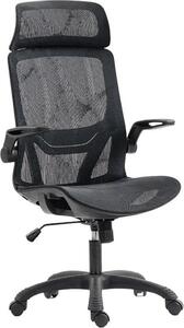 Sedia da gioco ergonomica in rete - Sedia da ufficio - Braccioli regolabili in 3D - Inclinazione di 110° - Schienale alto traspirante - Nero