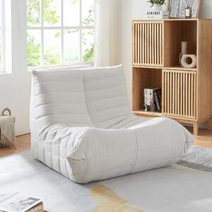 Sedia da terra 'Kodsø' imbottita Sedia da terra con schienale 75 x 90 x 100 cm Microfibra Beige