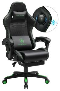 Sedia da gaming - Sedia da ufficio ACE-PRO - Ergonomica - Girevole - In pelle - Braccioli e rotelle - Portante fino a 150 kg - Verde