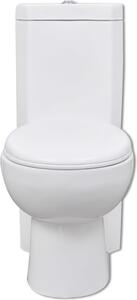 Vaso WC in Vetroceramica da Bagno ad Angolo Bianco