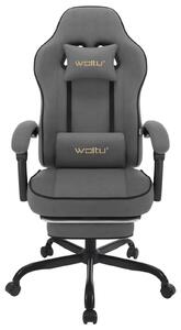 Sedia ergonomica da ufficio - Sedia da gaming - Regolabile in altezza - Girevole - Con braccioli - Con rotelle - Tessuto tecnico grigio