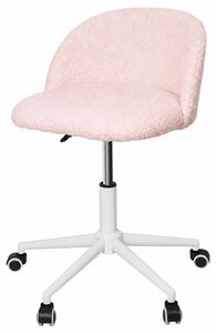 Scrivania e sedia da trucco - Sedia da ufficio - Regolabile in altezza - Imbottita - Girevole - Con rotelle - Rosa