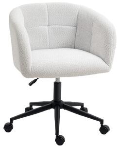 Sedia da scrivania - Sedia da ufficio - Imbottita - Regolabile in altezza - Girevole - Funzione basculante - Portata massima: 120 kg - Colore: crema