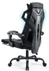 Sedia da ufficio ergonomica/sedia da gaming - AIR 310 - Rotazione a 360°, regolazione in altezza, supporto lombare, poggiatesta, braccioli, rotelle - nera