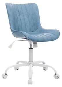 Sedia moderna - Sedia da ufficio girevole - Schienale ergonomico a conchiglia - Regolabile in altezza - Girevole a 360° - Con braccioli e rotelle - Blu