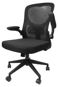 Sedia ergonomica per scrivania - Sedia da ufficio - Regolabile in altezza - Braccioli pieghevoli a 90° - Tessuto a rete traspirante - Ruote silenziose - Portata massima: 130 kg - Colore: nero