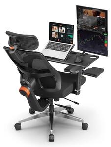 Sedia da ufficio ergonomica - MagicH-BPRO DESKTOP - Schienale con regolazione automatica - Supporto lombare adattivo, bloccabile in 4 posizioni - Poggiapiedi - Inclinazione 96–136° - Fino a 136 kg