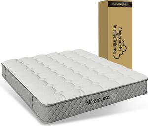 Materasso in schiuma fredda a 7 zone con molle insacchettate, dimensioni 180x200 cm, altezza 20 cm, OEKO-TEX®, dotato di 4 maniglie