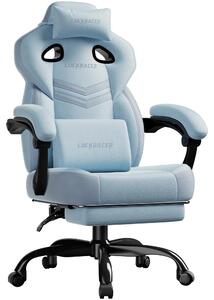 Sedia da gaming - Modello LR408 - Sedia da ufficio - Ergonomica - Imbottitura in memory foam - Inclinazione regolabile da 90° a 155° - Poggiapiedi - Regolabile in altezza - Rotazione a 360° - Arancione