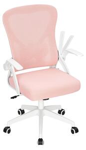 Sedia da ufficio ergonomica - Poggiatesta regolabile - Braccioli - Regolabile in altezza - Rotazione a 360° - Funzione basculante - Rosa