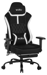 Sedia da gaming - Sedia da ufficio ergonomica - Braccioli regolabili - Cuscino lombare - Schienale reclinabile - Rotazione a 360° - Portata massima: 150 kg - Colore: nero