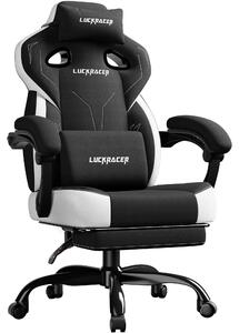 Sedia da gaming - Sedia da ufficio - Ergonomica - Inclinazione 90–155° - Poggiapiedi - Cuscini in schiuma memory - Braccioli uniti - Regolabile in altezza - Viola