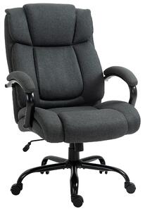 Sedia da ufficio ergonomica - Modello 921-471CG - Regolabile in altezza - Braccioli imbottiti - Rotella - Grigio scuro