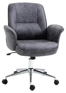 Sedia da ufficio - Modello 921-456CG - Ergonomica - Regolabile in altezza - Imbottita - Girevole - Con braccioli e rotelle - Grigio scuro