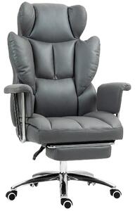 Sedia da ufficio ergonomica - Modello 921-740V00CG - Inclinabile - Regolabile in altezza - Girevole - Con braccioli - Con rotelle - Grigio scuro