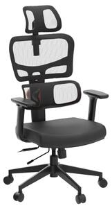 Sedia da ufficio ergonomica - NT001 - Regolabile in altezza - 3 angoli di inclinazione - Schienale regolabile - Supporto lombare - Braccioli regolabili - Poggiatesta