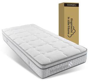 Materasso a molle insacchettate a 7 zone, dimensioni 90x200 cm, altezza 25 cm, con imbottitura in schiuma fredda, OEKO-TEX, fornito arrotolato e confezionato sottovuoto
