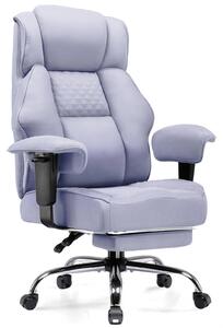 Sedia da ufficio GT216 - Sedia da scrivania ergonomica - Pelle finta - Regolabile in altezza - Girevole - Con braccioli - Rotelle - Viola