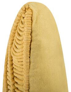 Set di 2 cuscini decorativi in macramè di cotone giallo 30 x 50 cm Corda Boho Retro Decor Accessori Beliani