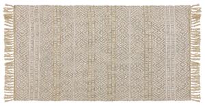 Tappeto passatoia Beige Juta e Cotone 80 x 150 cm Tessuto a Mano Boho Corridoio Camera da Letto con Frange Beliani
