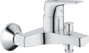 GROHE Start Flow Rubinetto per vasca da bagno, montaggio a parete, cromato, 23772000, maniglia in metallo, cartuccia in Vetroceramica