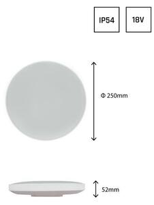 Plafoniera LED 18W - IP54 - 111lm/W - Ø250mm - Doppia Cornice Colore Bianco Naturale 4.000K