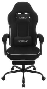 Sedia ergonomica da ufficio - Sedia da gaming - Regolabile in altezza - Girevole - Imbottita - Con braccioli - Con rotelle - Tessuto a rete nero