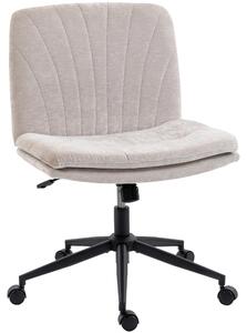 Sedia da ufficio - Sedia da scrivania - Regolabile in altezza - Girevole - Seduta imbottita - Funzione basculante - Ruote - Beige