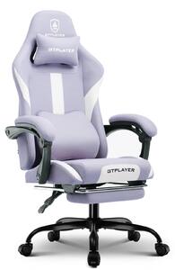 Sedia da gaming e da ufficio - Sedia girevole ergonomica GT905 - Tessuto traspirante - Regolabile in altezza - Braccioli - Rotelle - 150 kg - 55×55×130 cm - Viola