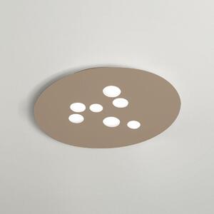 Lampada a Soffitto LUNA P/G 7xGX53 Max 7x8W Tortora - Struttura in Metallo e Diffusore in Alluminio - Gea Luce - Illuminazione per Interni