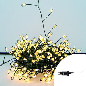 Stringa 9 metri da 300 Led Mini Millepiedi Bianco Caldo con cavo verde e autospegnimento Wisdom