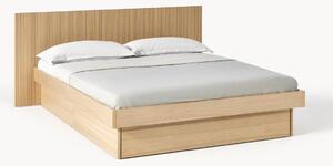 Letto in legno con testiera e vano contenitore Sato