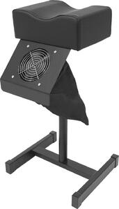 Sgabello/sedia per pedicure per salone - Regolabile in altezza - Poggiapiedi - Ventola di pulizia - Metallo/PVC - Nero