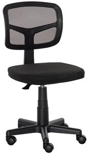 Sedia da ufficio - Modello 921-577 - Ergonomica - Regolabile in altezza - Girevole - Imbottita - Senza braccioli - Colore: nero