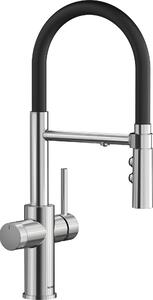 Blanco Catris S - Miscelatore per lavello con funzione di filtro e braccio flessibile, nero opaco 526707