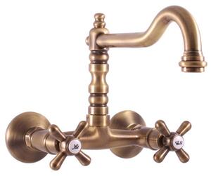 Rubinetto per lavabo RAV Slezák MK102.5/28SM Morava Retro, colore ottone anticato, misura 150 mm