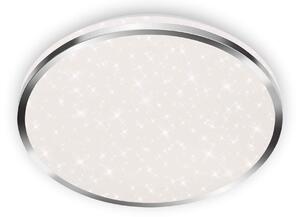 BRILONER ACORUS Lampada da soffitto a LED per bagno, IP44 protezione dagli spruzzi d'acqua, decorazione stellata, luce bianca neutra, colore cromato, 33 x 6,6 cm