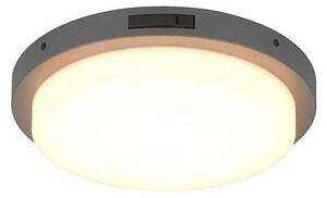 LED, plafoniera, metallo, antracite, sensore, H 5,7 cm