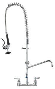Rubinetto commerciale VEVOR con doccetta pre-lavello, altezza 915, bocca girevole da 30,5 cm, rubinetto per lavello da cucina per montaggio a parete, apparecchio in ottone con doccetta estraibile, per lavello a 1/2/3 scomparti