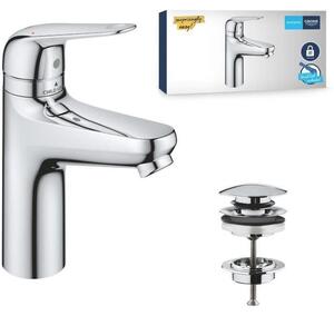 Single-lever mixer - GROHE - 24327001 - Swift washbasin - With child safety - Size M