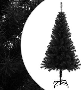 Albero di Natale Artificiale Sottile con Base Nero 150 cm PVC