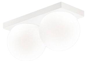 Plafoniera perenz dot 8378 b lc led 1633lm 3000k ip40 sfera vetro soffiato metallo bianco - Perenz