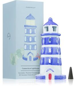Paddywax Painted Ceramic House Connecticut Lighthouse confezione regalo