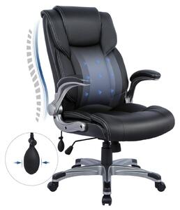 Sedia da ufficio - COLAMY Sedia da ufficio - Sedia da ufficio ergonomica con schienale alto, braccioli ribaltabili e inclinazione regolabile, nera