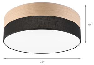 Plafoniera LED SIRJA WOOD LED/36W/230V diametro 45 cm nero/quercia