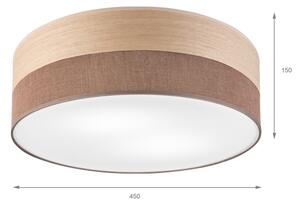 Plafoniera SIRJA WOOD 2xE27/15W/230V diametro 45 cm marrone/quercia