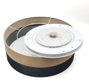 Plafoniera LED SIRJA WOOD LED/36W/230V diametro 45 cm nero/quercia
